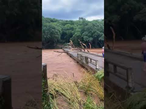 VEJA COMO FICOU A PONTE SOBRE RIO CANTÚ, ENTRE RONCADOR E PALMITAL