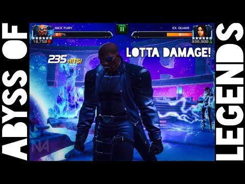 Abyss of Legends - Nick Fury vs Quake - Damage Showcase