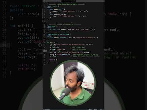Compile VS Runtime Polymorphism In C++ #cppprogramming