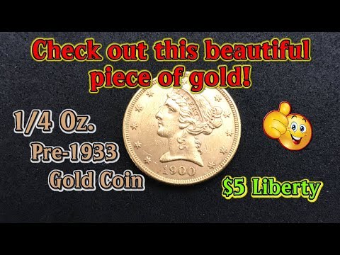 1/4 Oz. Pre-1933 $5 Liberty Gold Coin for $33.12 Below Spot 😍