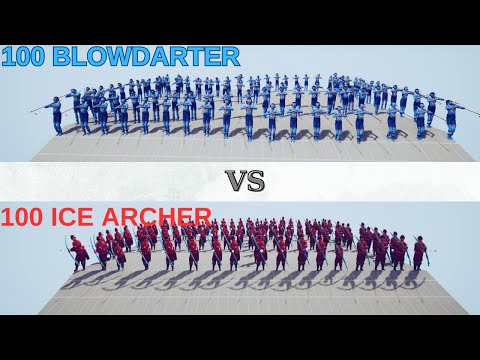 100x ICE ARCHER vs 100x BLOWDARTER l Totally Accurate Battle Simulator