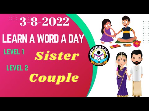Learn a word a day, Words - sister & couple