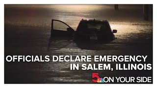 Salem, Illinois, officials declare emergency, announce curfew in response to flood waters