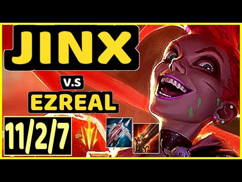 JINX vs EZREAL - 11/2/7 KDA BOTTOM ADC GAMEPLAY - BR Ranked GRANDMASTER