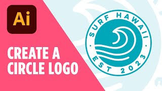 Quick And Easy Circle Logo Tutorial For Beginners In Illustrator - Type on a path tool