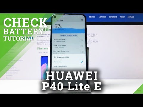 How to Check Battery Info in HUAWEI P40 Lite E – Battery Details/ Usage