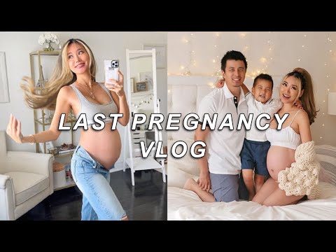Last Pregnancy Vlog 👶 Stretch mark prevention, hospital bag, breast pumping