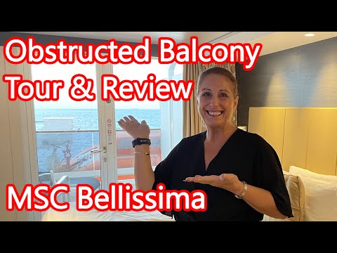 Thumbnail for MSC Bellissima Obstructed Balcony Cabin Tour and Review - Cruise Cabin 8113
