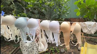 Drying Girls' Clothes in the School's Drying Area ☁️-学校の物干し場で女子生徒の衣類を乾かす様子☁️