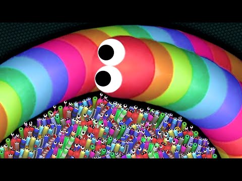 Slither.io Troll Tiny Snake vs Giant Snakes - Epic Slitherio Gameplay