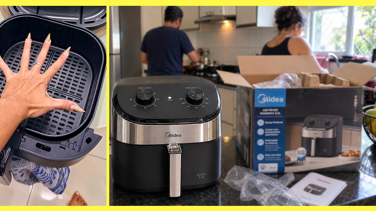 Miniatura da avaliação em vídeo de Fritadeira Airfryer Digital Midea GrandGourmet 5,5L Preto