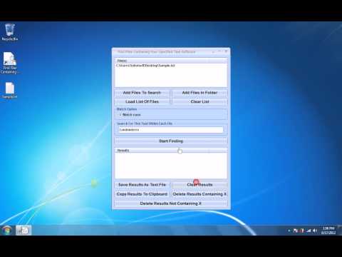 Find Files Containing Your Specified Text Software