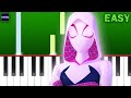 Spider-Woman (Gwen Stacy) Spider-Man Across the Spider-Verse - Piano Tutorial [EASY]