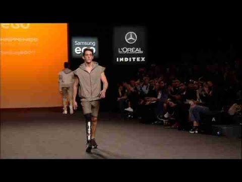 Los atletas paralímpicos Sara Andrés y Alberto Ávila, modelos en la MBFW