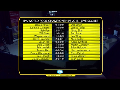 IPA World Pool Championships 2018 - Day 1