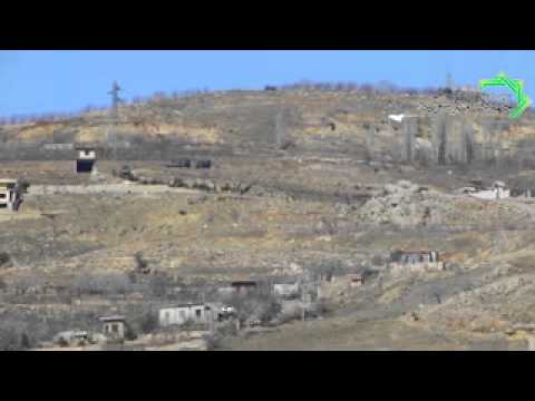 استهداف رتل لقوات النظام بعبة ناسفة في منطقة الزبداني في ريف دمشق من قبل كتائب حمزة بن عبد المطلب