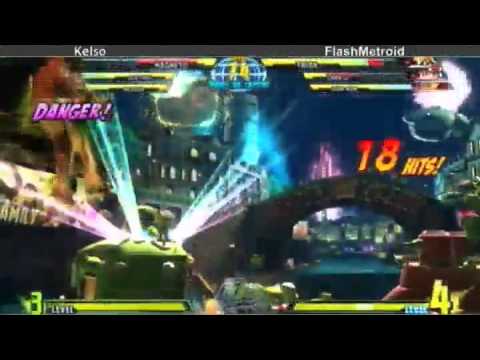 4-21-11 Kelso (Magneto/Sentinel/Wesker) vs FlashMetroid (Chun/Trish/Iron Man) - MvC3