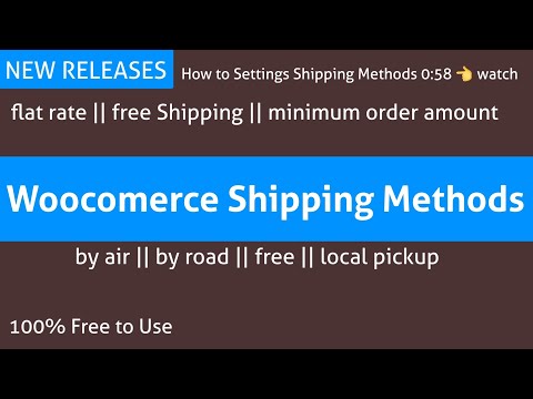 Setup #Woocommerce Shipping Methods