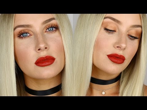 Natural Radiant Skin Fake Freckles Red Lip | Lauren Curtis