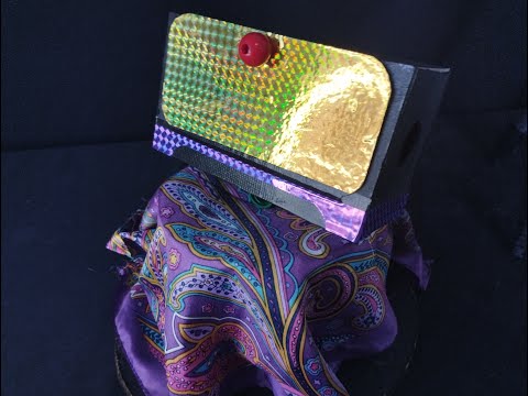 Vanishing silk scarf box magic trick revealed & how to make.