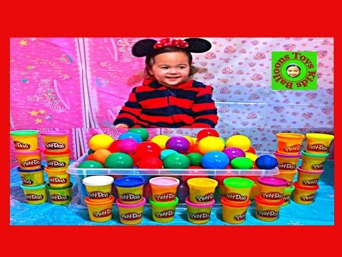 Giant Play doh Surprise  Dippin' Dots Ball Pit Surprise Toys Disney Videos Kids Balloons and Toys Video
