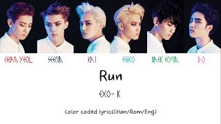 EXO-K Run Color Coded Lyrics(Han/Rom/Eng) | Hyop