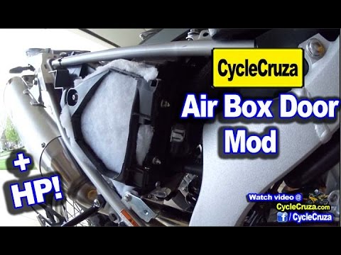 WR250R Ultimate Air Box DOOR Mod - More Horsepower! Video