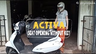How To Open Activa Seat Without Key