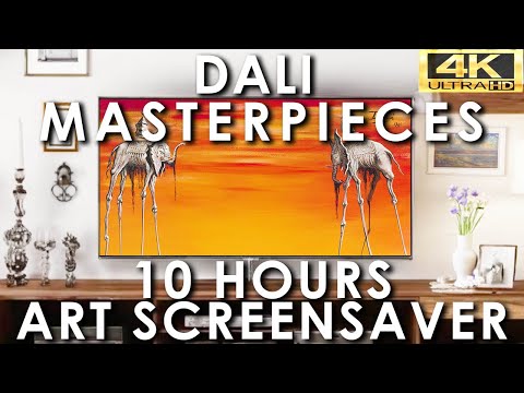 Dali Art Slideshow 10 hours Masterpieces | Famous Paintings Screensaver | No Sound 4K UHD