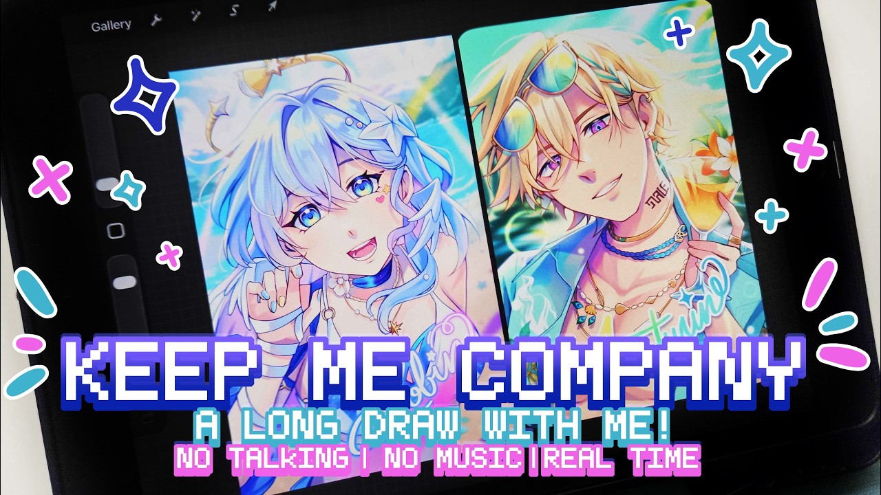 KEEP ME COMPANY as I finish drawings! | not talking | no music | real time