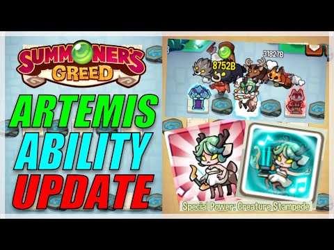 ARTEMIS ABILITY UPDATE VIDEO! New Mythic Ability Pattern in Summoner's Greed