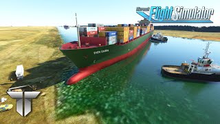 Partially refloated Ever Given Ship MOD video
