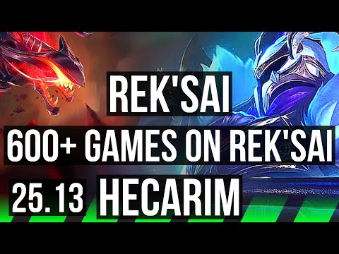 REK'SAI vs HECARIM (JGL) | 4/1/6, 600+ games | KR Master | 25.13