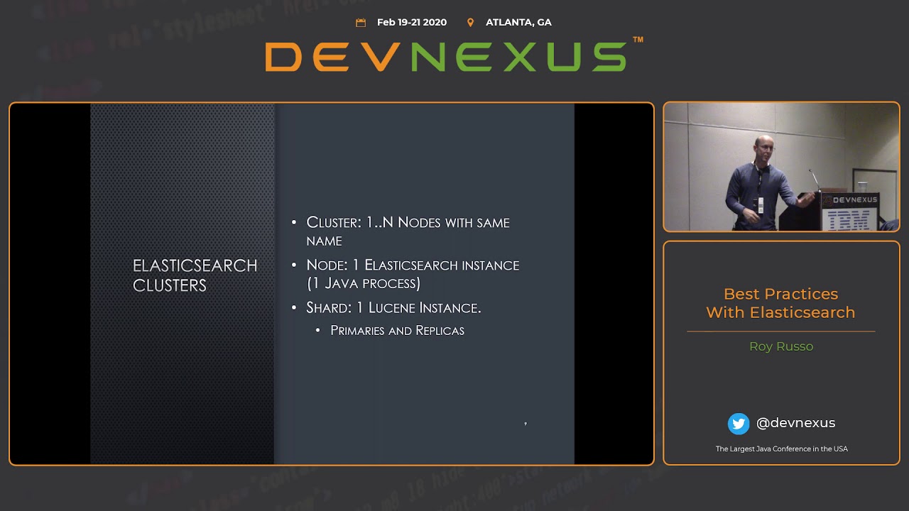 Devnexus 2020   Best Practices With Elasticsearch   Roy Russo