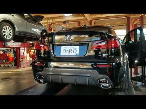 Lexus isf xforce exhaust varex valve open and closed with ppe headers rr racing tuned intake