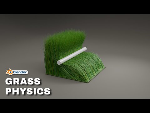 Hair particle physics in blender | Grass Physics | Satisfying animation