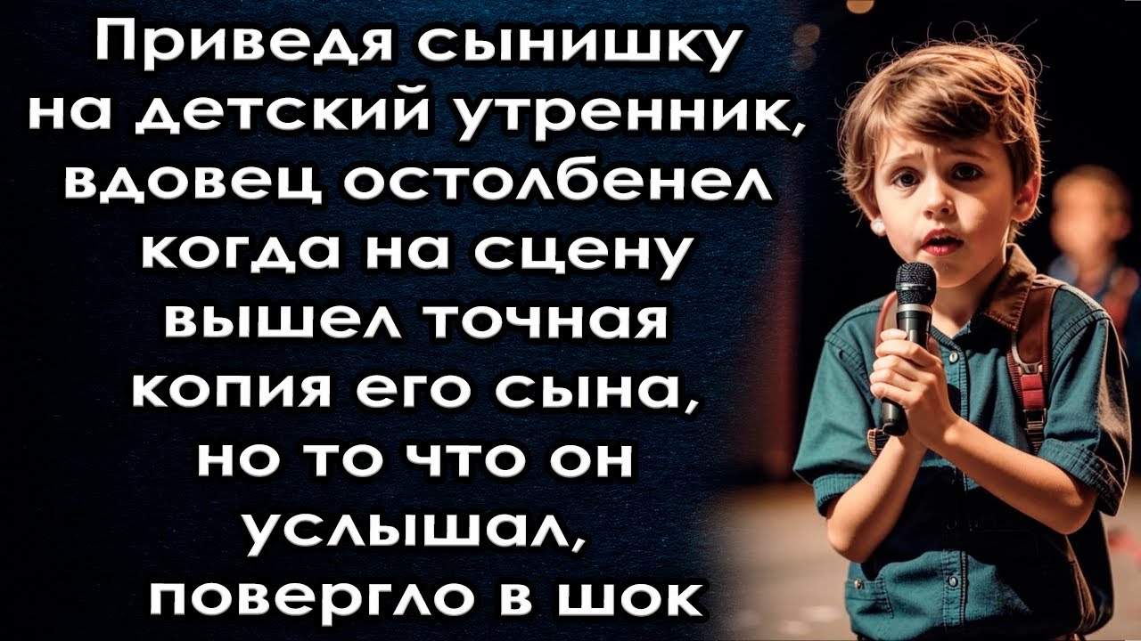 Приведя сынишки на утренник, он остолбенел когда на сцену вышел точная копия его сына