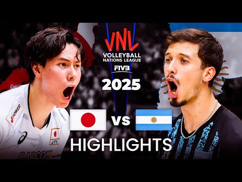JAPAN 🇯🇵 vs ARGENTINA 🇦🇷 | HIGHLIGHTS | Men's VNL 2025