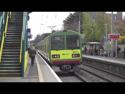 IE 8510 class dart train 8614 + 8613 passes Sydney Parade on a Empty stock move to Bray 8/4/2021