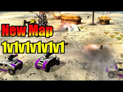 1v1v1v1v1v1 - Coral Islands New Map - Generals Zero Hour