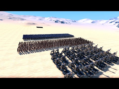 Medievel Army vs 100 Laser Knights - Ultimate Epic Battle Simulator UEBS