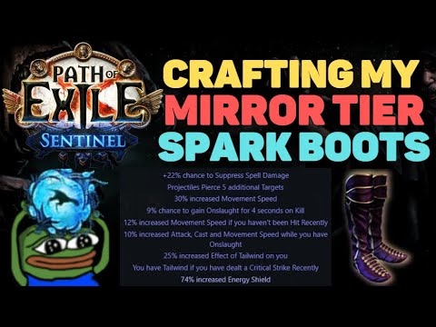 How I Crafted my Mirror-Tier Spark Boots for CI Aurastacker [Path of Exile 3.18 Sentinel]