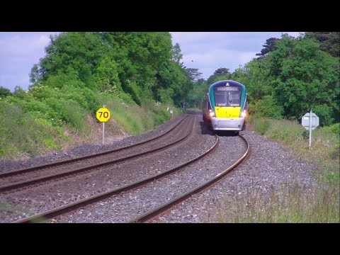 22000 Class DMU heading eastbound to Leixlip (Louisa Bridge)