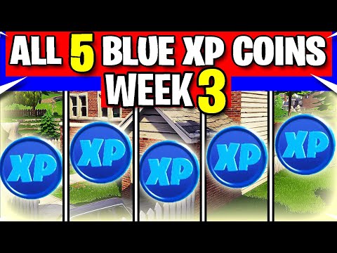 All 5 Blue Fortnite XP Coins Locations Chapter 2 Season 3 Week 3