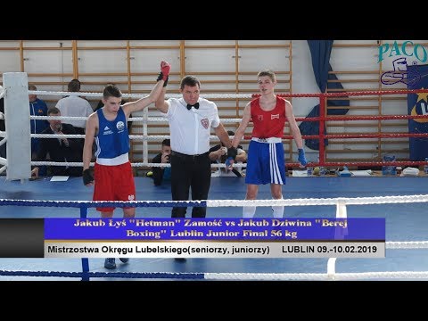 Jakub Łyś "Hetman" Zamość vs Jakub Dziwina "Berej Boxing" Lublin Junior Finał 56 kg