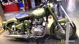 2015 Royal Enfield Classic 500 Battle Green - Walkaround - 2014 EICMA Milan Motorcycle Exhibition