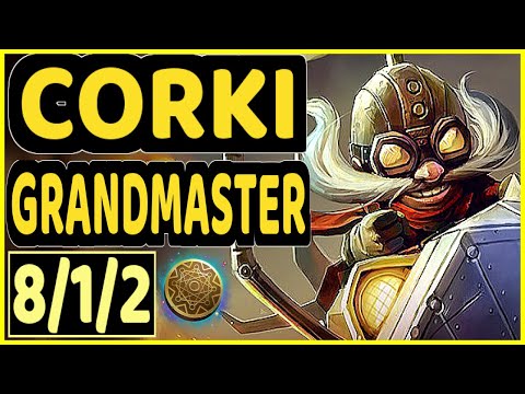 EVROT (CORKI) vs AKALI  - 8/1/2 KDA MID GAMEPLAY - BR Ranked GRANDMASTER