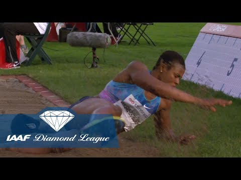 Blessing Okagbare drops her hair in the Women's Long jump - IAAF Diamond League Oslo 2017