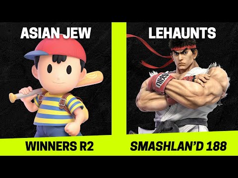 SmashLAN'd 188 Winners R2 - Asian Jew (Ness, Mii Gunner) vs lehaunts (Ryu) - SSBU Tournament