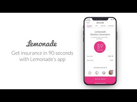 The Lemonade App | Renters & Homeowners Insurance Powered by Tech logo